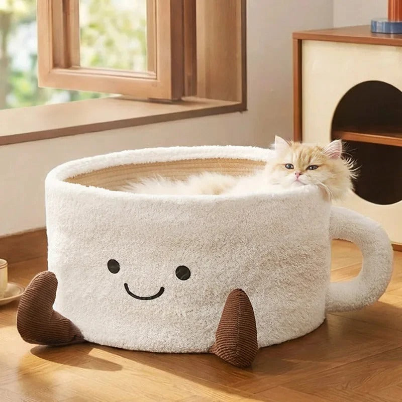 Cat resting inside the Pawffee Cup